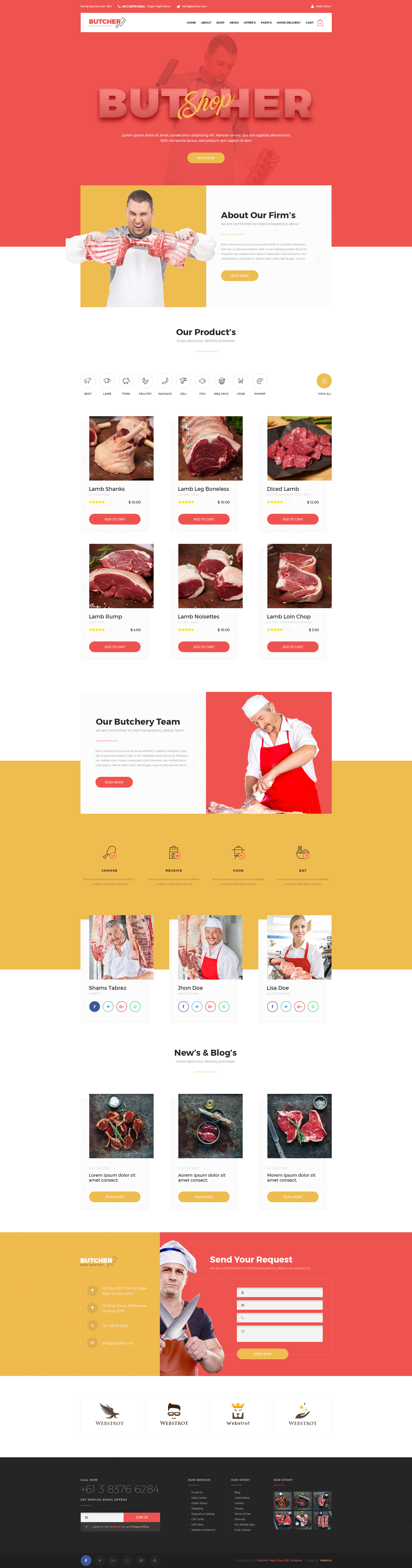 Butcher Meat Shop ECommerce OpenCart Theme By Webstrot ThemeForest